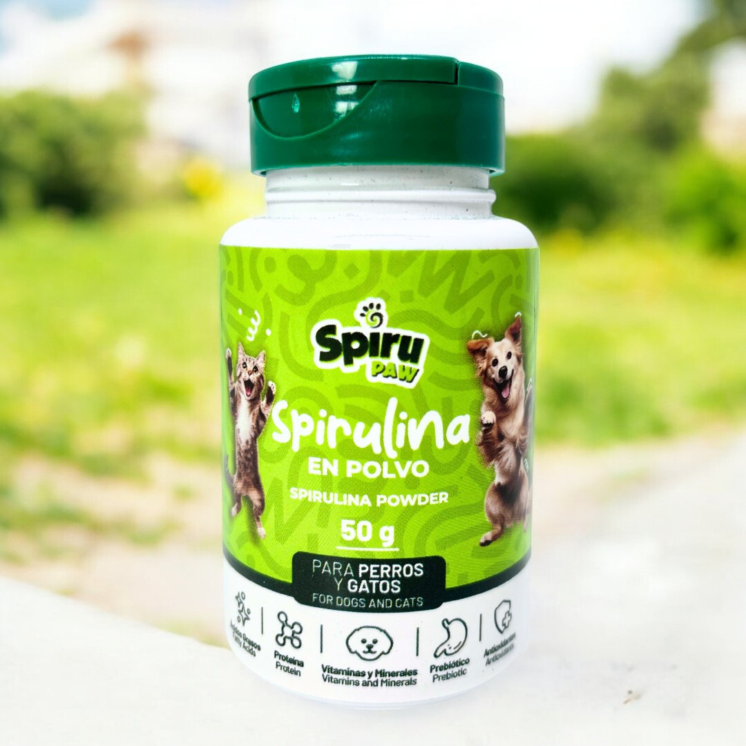 Espirulina en polvo SPIRU PAW para perros y gatos 50g