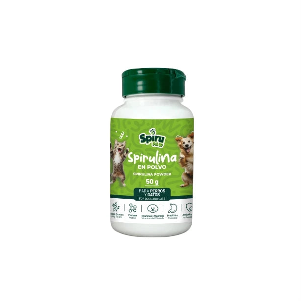 Espirulina en polvo SPIRU PAW para perros y gatos 50g