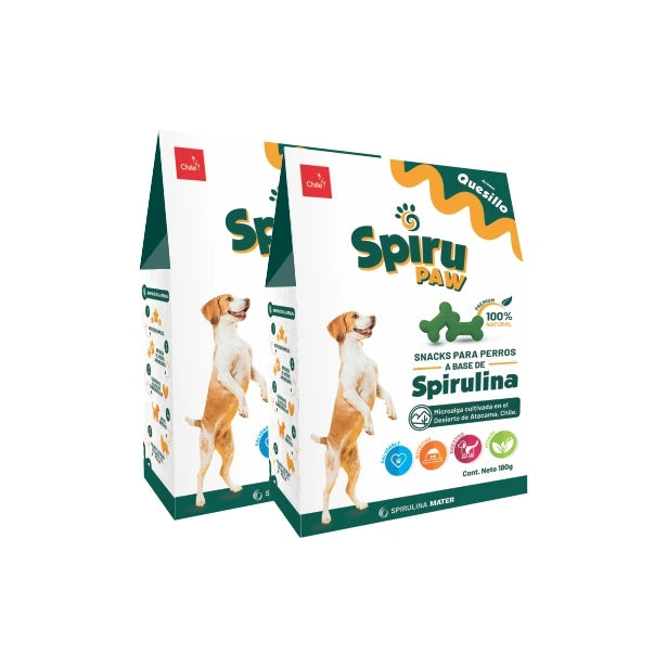 Pack 2 Snack for dogs based on Spirulina Aroma Quesillo