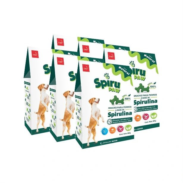 Pack x6 Snack a base de Espirulina SPIRU PAW para perros