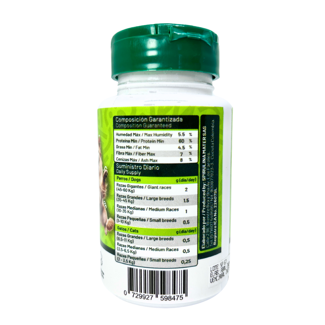 Espirulina en polvo SPIRU PAW para perros y gatos 50g
