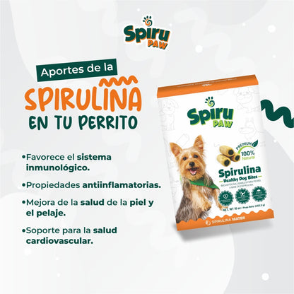 Bocaditos para perros SPIRU PAW a base de Espirulina