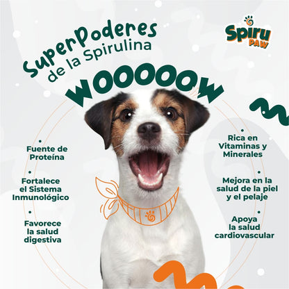 Bocaditos para perros SPIRU PAW a base de Espirulina