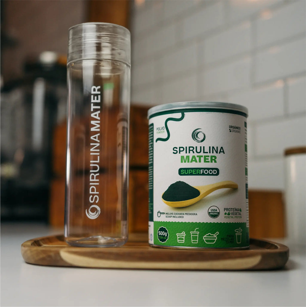 Espirulina en Polvo Orgánica 500g + SHAKER DE REGALO + ENVÍO GRATIS