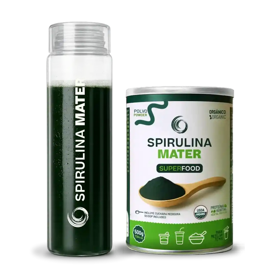 Espirulina en Polvo 500g + SHAKER DE REGALO