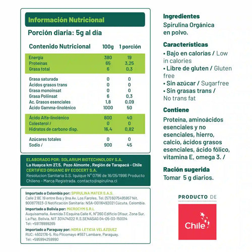 Espirulina en Polvo Orgánica 150g