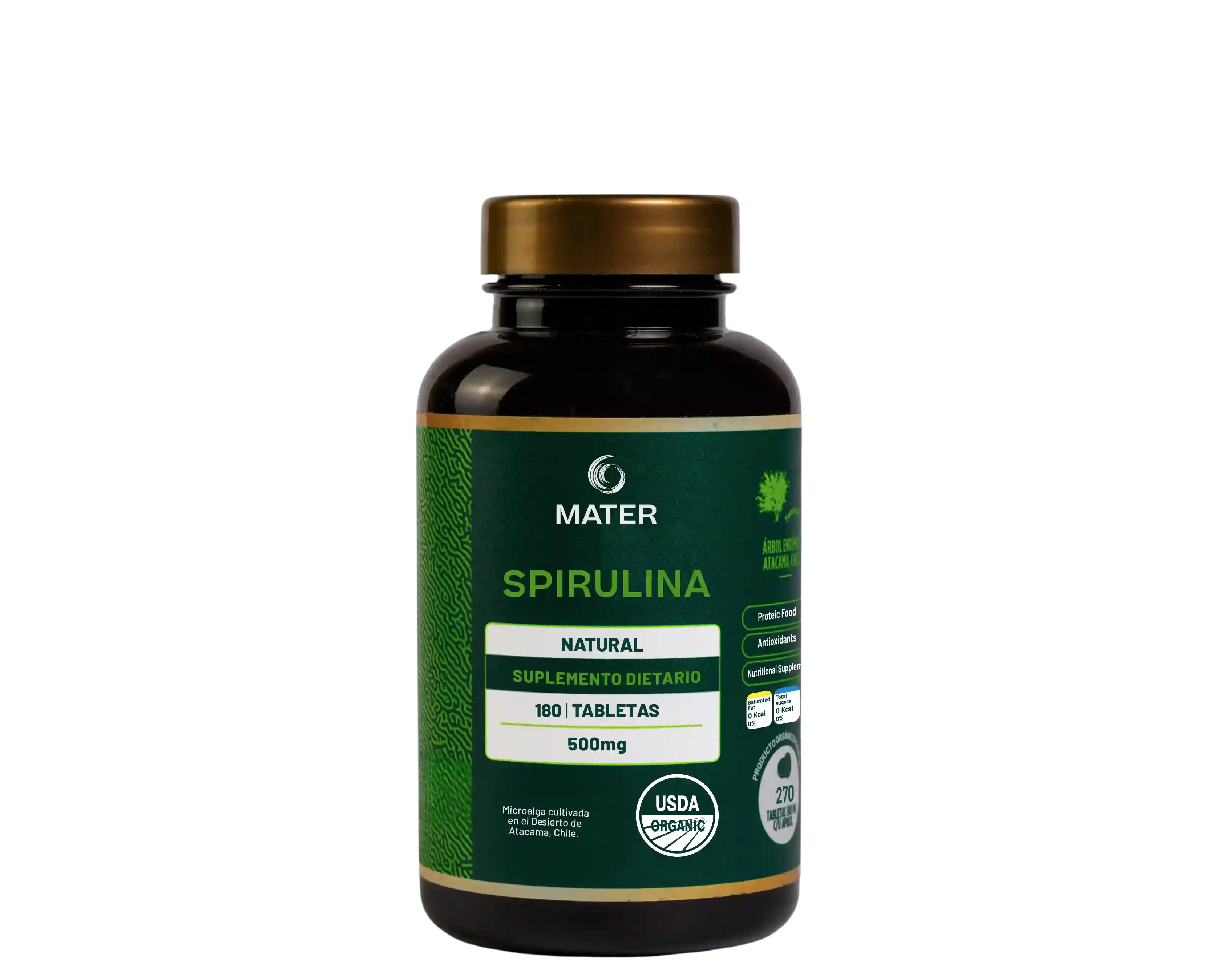 Espirulina Premium En Tabletas 180 Unidades + ENVÍO GRATIS